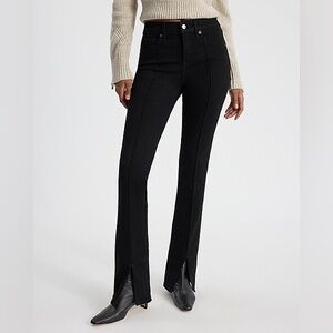 Mid Rise Pitch Black Hyper Sculpt Skyscraper Jeans size 8 Long